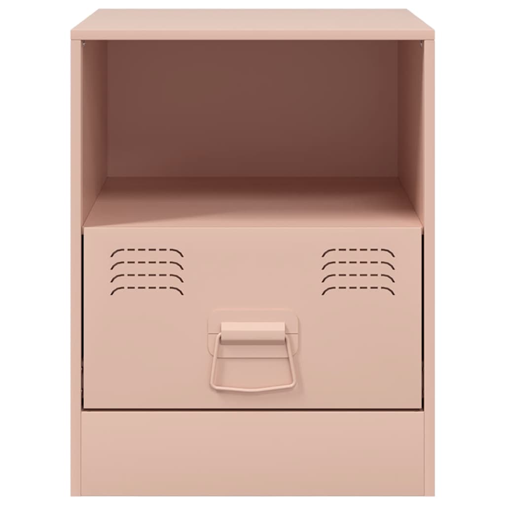 vidaXL Bedside Cabinet | Set of 2 | Pink | Cold-rolled steel | 34.5 x 39 x 44 cm 5