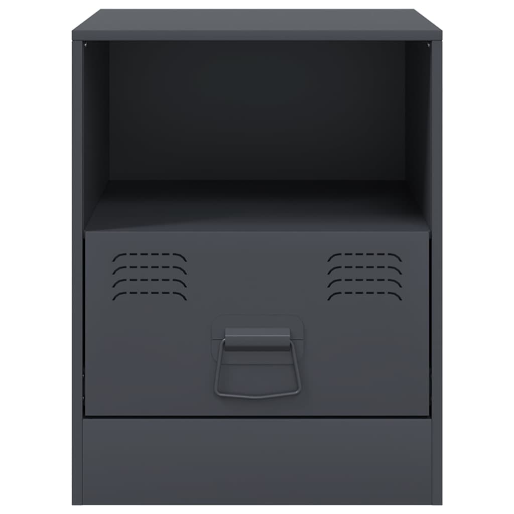 vidaXL Bedside Cabinets 2 pcs Anthracite 34.5x39x44 cm Steel 5