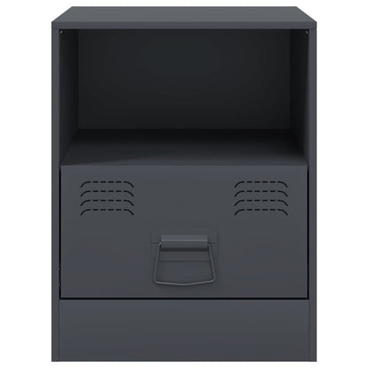 vidaXL Bedside Cabinets 2 pcs Anthracite 34.5x39x44 cm Steel 5