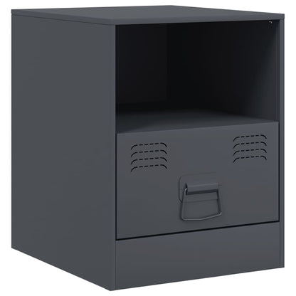 vidaXL Bedside Cabinets 2 pcs Anthracite 34.5x39x44 cm Steel 6