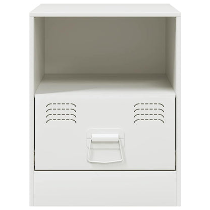 vidaXL Bedside Cabinets 2 pcs White 34.5x39x44 cm Steel 5