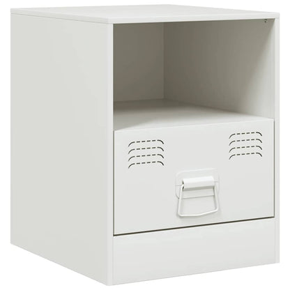 vidaXL Bedside Cabinets 2 pcs White 34.5x39x44 cm Steel 6