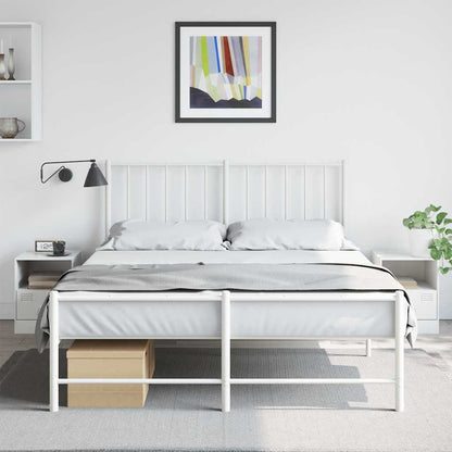 vidaXL Bedside Cabinets 2 pcs White 34.5x39x44 cm Steel 1
