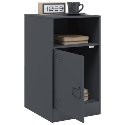 vidaXL Bedside Cabinets 2pcs Anthracite 34.5x39x62 cm Steel 4