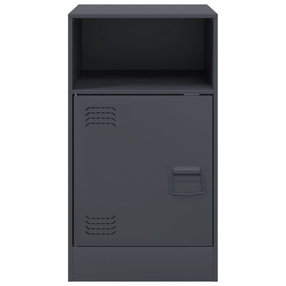 vidaXL Bedside Cabinets 2pcs Anthracite 34.5x39x62 cm Steel 5