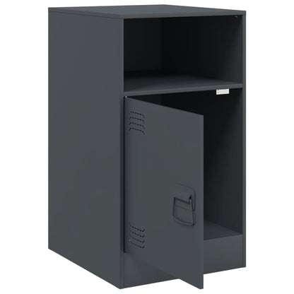 vidaXL Bedside Cabinets 2pcs Anthracite 34.5x39x62 cm Steel 6