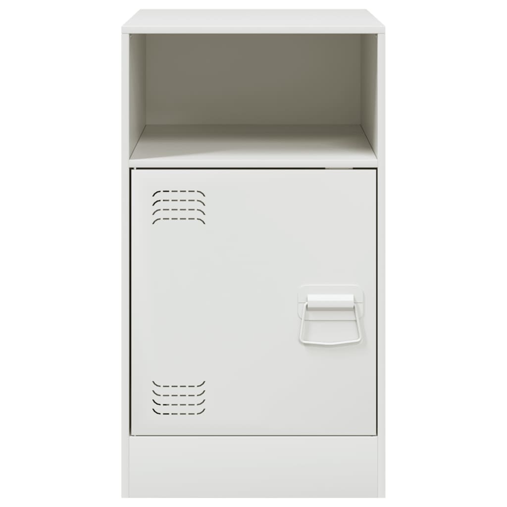 vidaXL Bedside Cabinets 2 pcs White 34.5x39x62 cm Steel 5