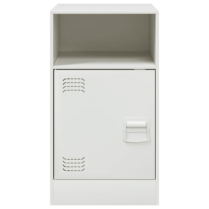 vidaXL Bedside Cabinets 2 pcs White 34.5x39x62 cm Steel 5