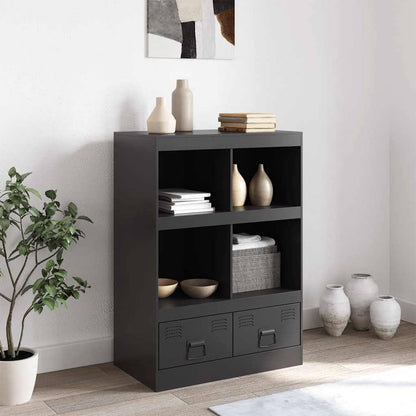 Highboard 67x39x95 cm Steel Black