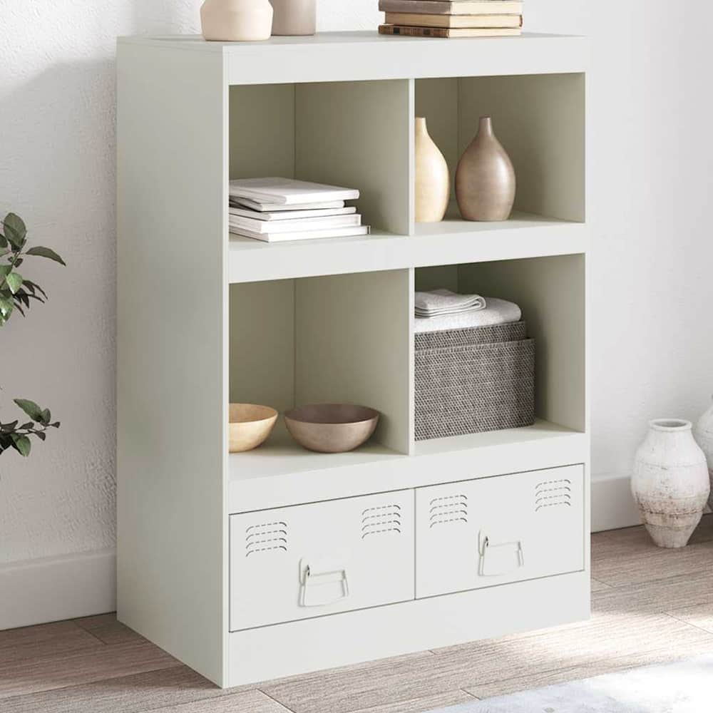 Highboard 67x39x95 cm Steel White