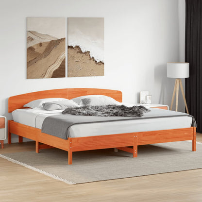 vidaXL Headboard Wax Brown 180 cm Solid Wood Pine 3