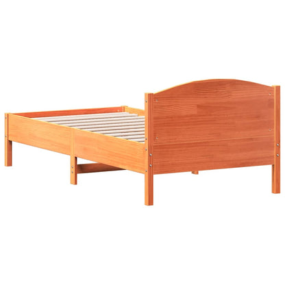 vidaXL Bed Frame | Wax Brown | Solid pine wood | Small Single | Sturdy 6