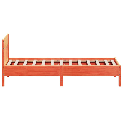 vidaXL Bed Frame without Mattress Wax Brown 100x200 cm Solid Wood Pine 5