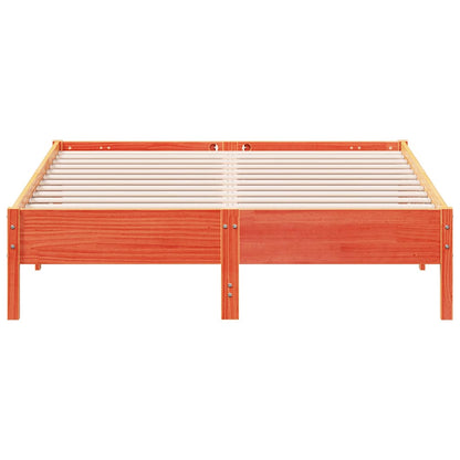 vidaXL Bed Frame without Mattress Wax Brown 120x200 cm Solid Wood Pine 4