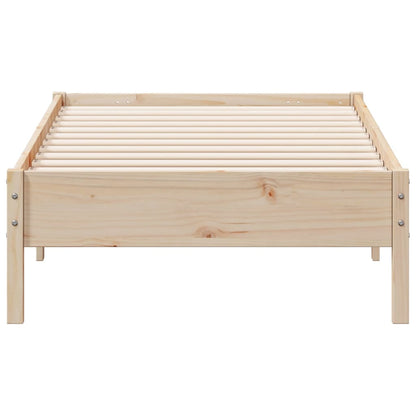 vidaXL Bed Frame without Mattress 75x190 cm Small Single Solid Wood Pine 4