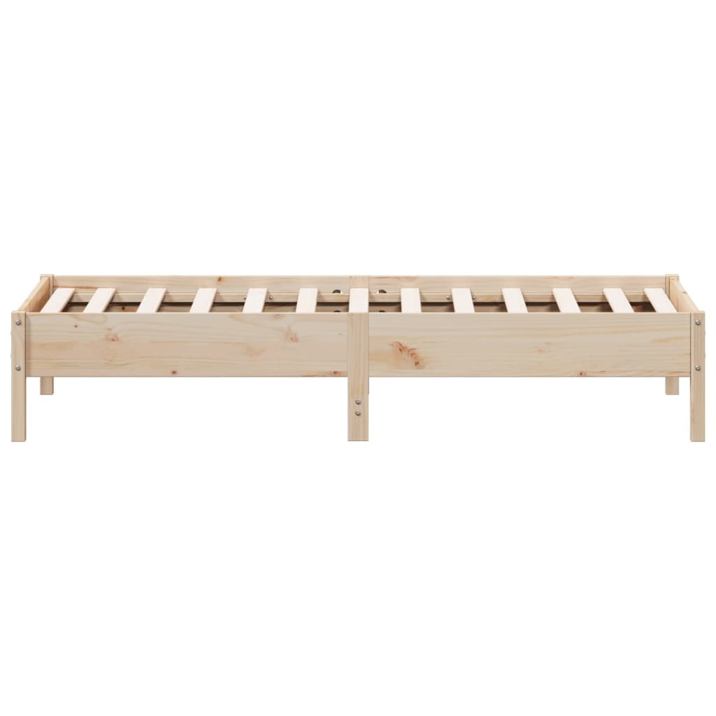 vidaXL Bed Frame without Mattress 75x190 cm Small Single Solid Wood Pine 5