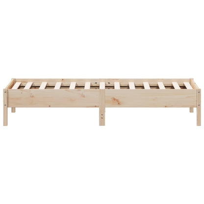 vidaXL Bed Frame without Mattress 75x190 cm Small Single Solid Wood Pine 5