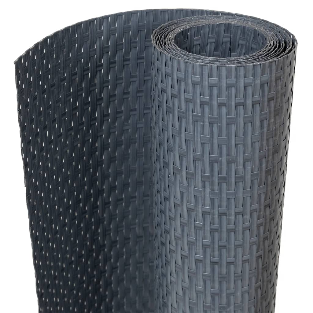 vidaXL Balcony Screen Anthracite 600x90 cm Poly Rattan 2