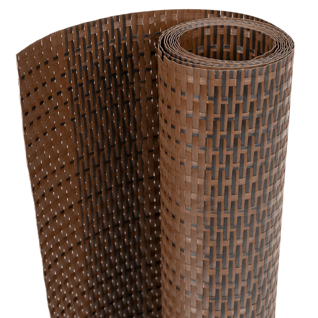 vidaXL Balcony Screen Brown and Black 400x100 cm Poly Rattan 2
