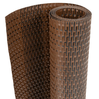 vidaXL Balcony Screen Brown and Black 400x100 cm Poly Rattan 2
