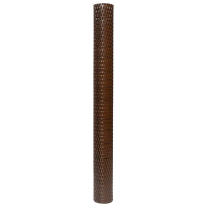 vidaXL Balcony Screen Brown and Black 400x100 cm Poly Rattan 4