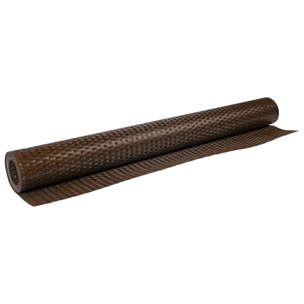 vidaXL Balcony Screen Brown and Black 400x100 cm Poly Rattan 5