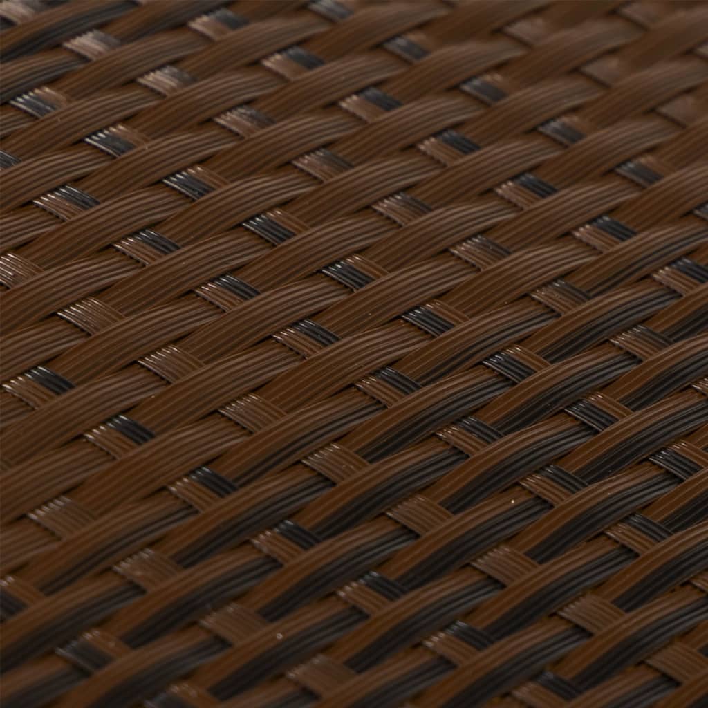 vidaXL Balcony Screen Brown and Black 400x100 cm Poly Rattan 6