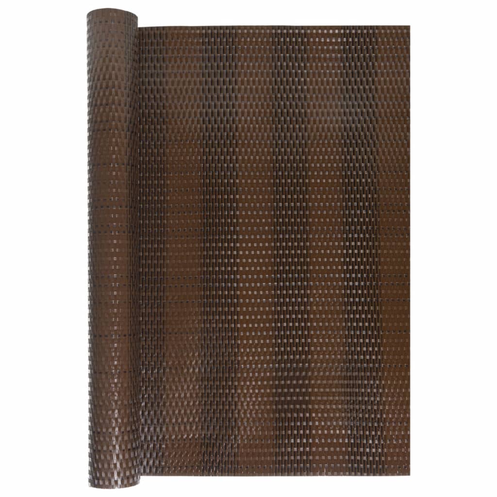 vidaXL Balcony Screen Brown and Black 500x80 cm Poly Rattan 3