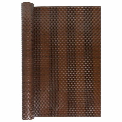 vidaXL Balcony Screen Brown and Black 500x80 cm Poly Rattan 3