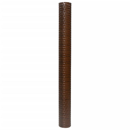 vidaXL Balcony Screen Brown and Black 500x80 cm Poly Rattan 4