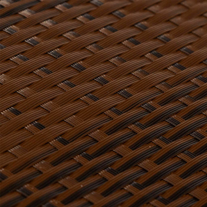 vidaXL Balcony Screen Brown and Black 500x80 cm Poly Rattan 6