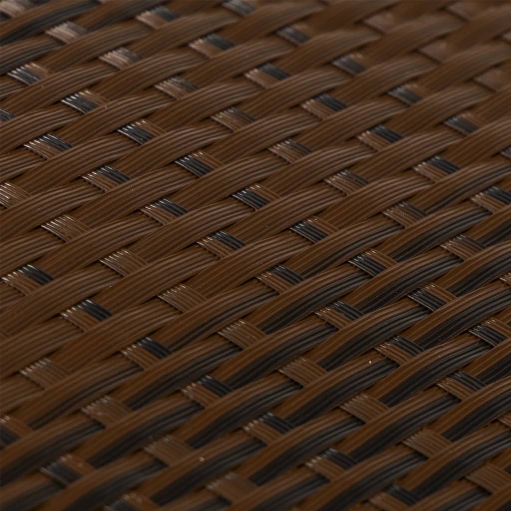 vidaXL Balcony Screen Brown and Black 500x90 cm Poly Rattan 6