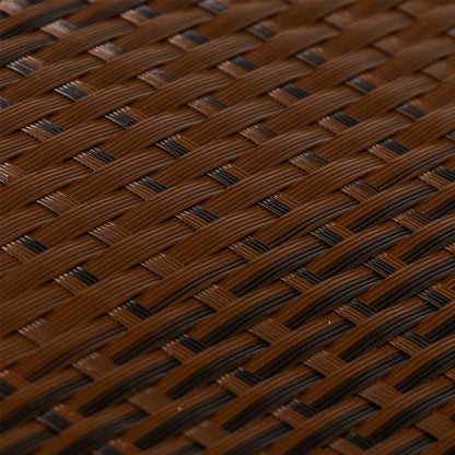 vidaXL Balcony Screen Brown and Black 500x90 cm Poly Rattan 6