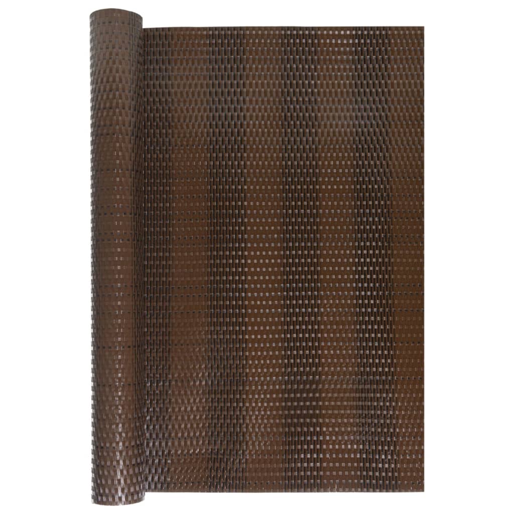 vidaXL Balcony Screen Brown and Black 600x80 cm Poly Rattan 3