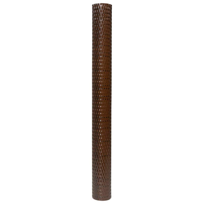 vidaXL Balcony Screen Brown and Black 600x80 cm Poly Rattan 4