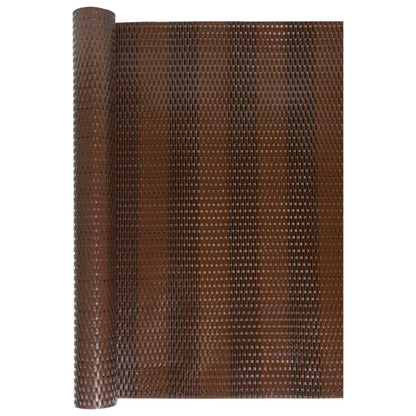 vidaXL Balcony Screen Brown and Black 600x90 cm Poly Rattan 3