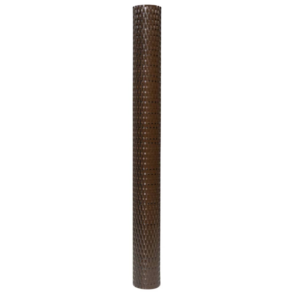vidaXL Balcony Screen Brown and Black 600x90 cm Poly Rattan 4
