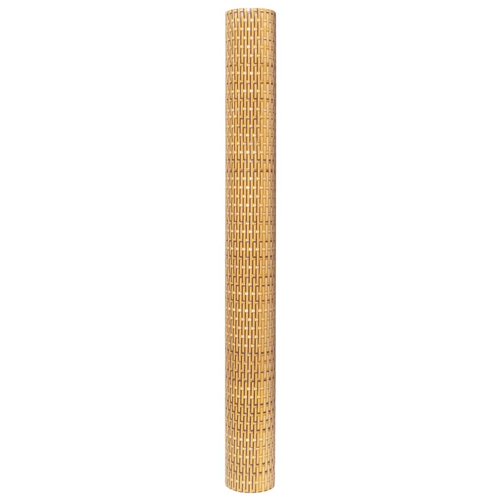vidaXL Balcony Screen Light Brown 500x80 cm Poly Rattan 4