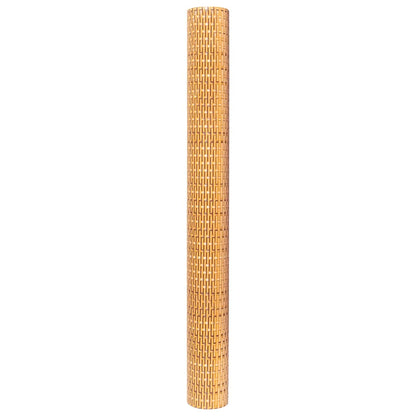 vidaXL Balcony Screen Light Brown 500x90 cm Poly Rattan 4