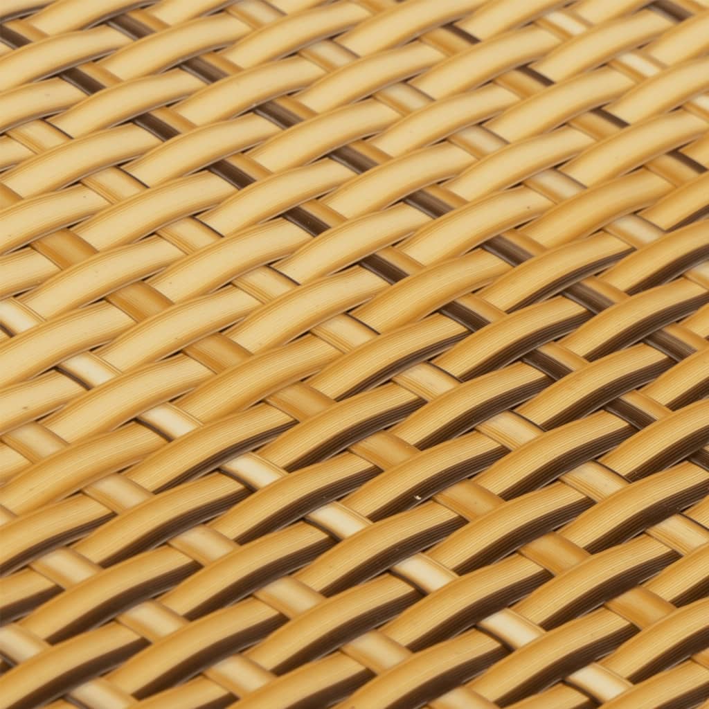 vidaXL Balcony Screen Light Brown 500x90 cm Poly Rattan 6