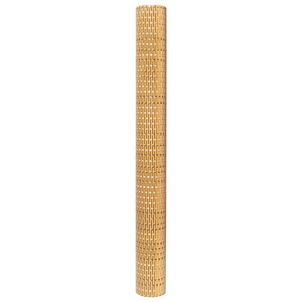 vidaXL Balcony Screen Light Brown 500x100 cm Poly Rattan 4