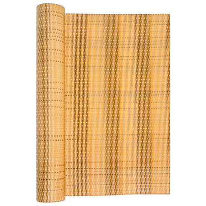 vidaXL Balcony Screen Light Brown 600x80 cm Poly Rattan 3