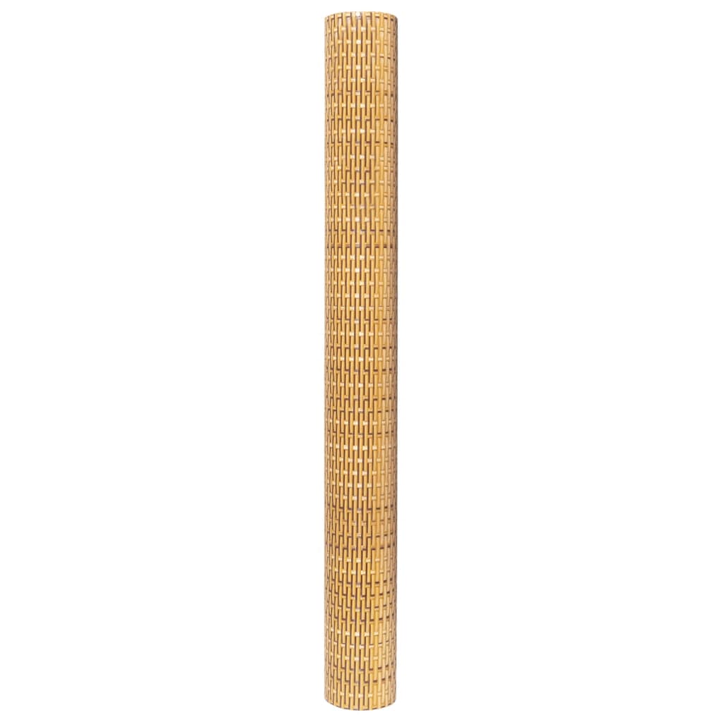 vidaXL Balcony Screen Light Brown 600x80 cm Poly Rattan 4