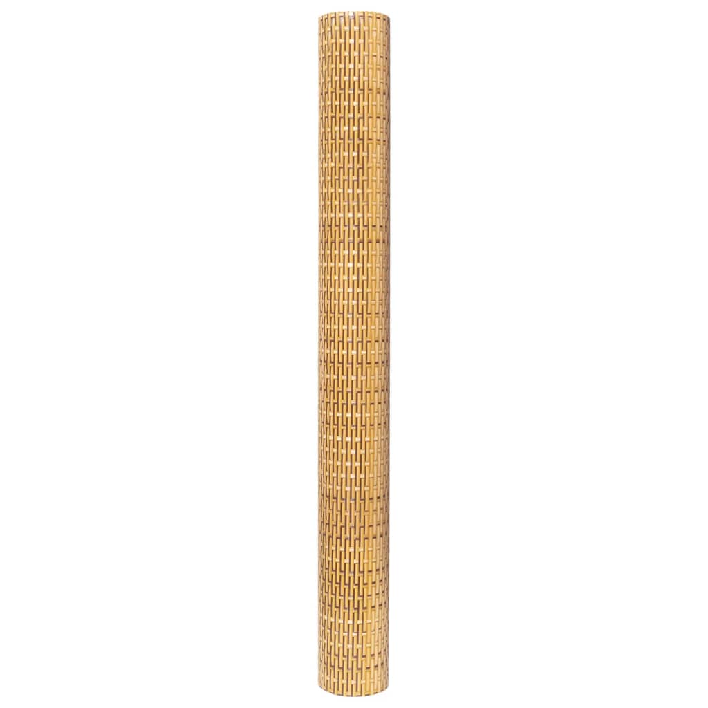 vidaXL Balcony Screen Light Brown 600x90 cm Poly Rattan 4