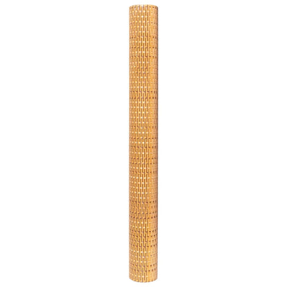 vidaXL Balcony Screen Light Brown 600x100 cm Poly Rattan 4