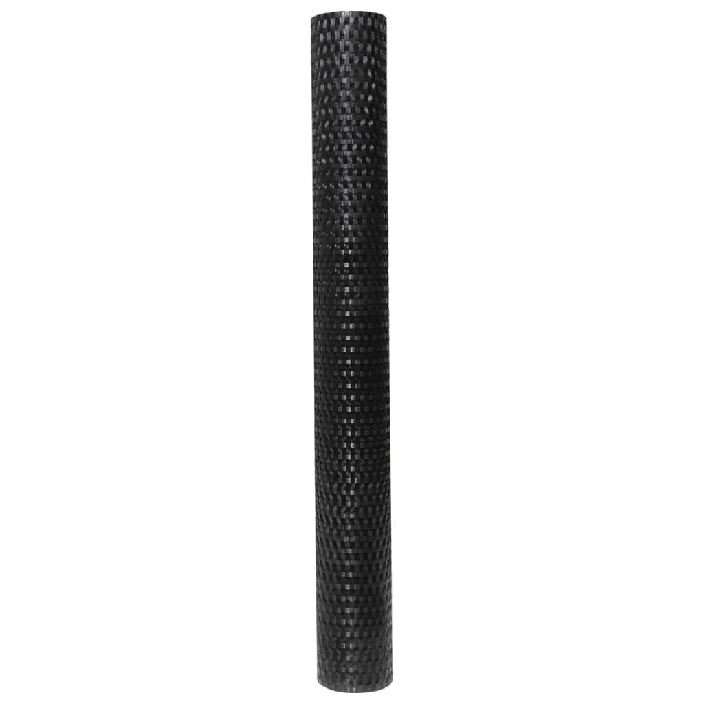 vidaXL Balcony Screen Black 500x80 cm Poly Rattan 4