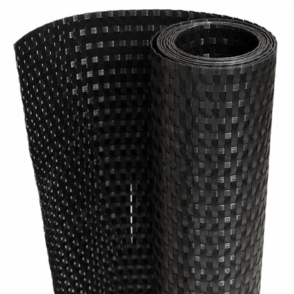 Balcony Screen 500x90 cm Poly Rattan Height 90 cm Length 500 cm Black