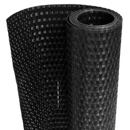 vidaXL Balcony Screen Black 600x90 cm Poly Rattan 2