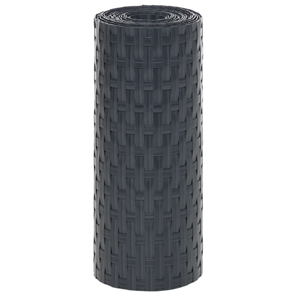 vidaXL Balcony Screens 10 pcs Anthracite 255x19 cm Poly Rattan 4