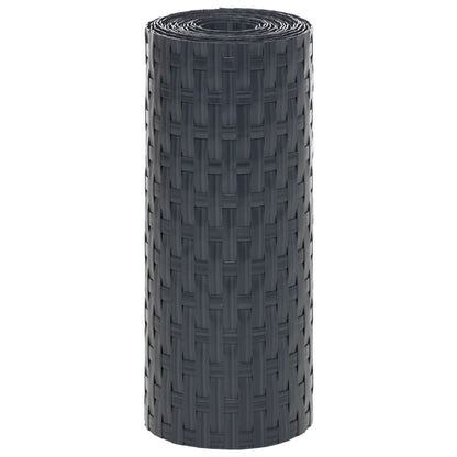 vidaXL Balcony Screens 10 pcs Anthracite 255x19 cm Poly Rattan 4